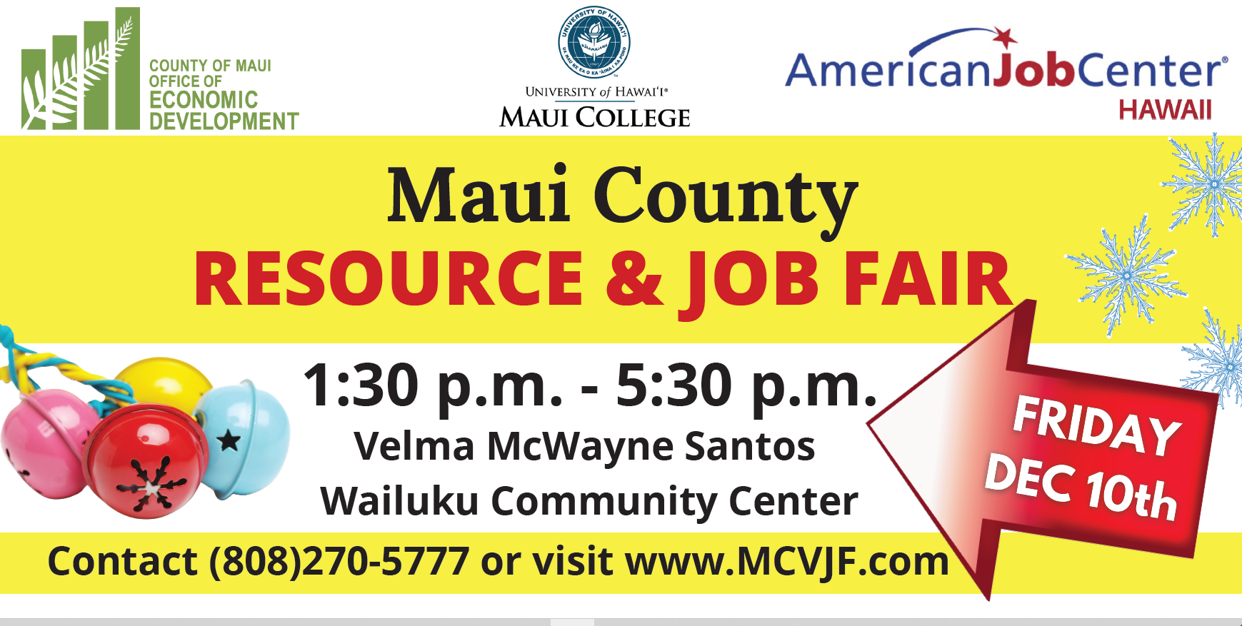 banner job fair Maui County Virtual Job Fair Employment,Jobs